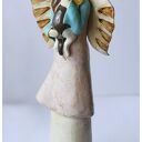 Anioł z biglem - ceramika handmade, ok. 38 cm 