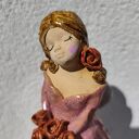 Anioł ceramiczny na komunię i chrzest - ręcznie wykonany