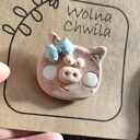 broszka ceramiczna