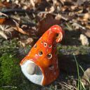 Mikołaj ceramiczny lampion - ręcznie szkliwiony prezent na święta