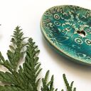 Folkowa, okrągła mydelniczka ceramiczna