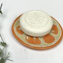 Ceramiczna mydelniczka i spodeczek na biżuterię „Pomarańczka”
