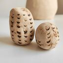 Ceramiczne sówki - ręcznie lepiona miniaturka z jasnej gliny