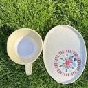 Ręcznie robiony zestaw ceramiczny z Buldogiem Francuskim