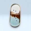 Ręcznie wykonany talerz ceramiczny 23,5 x 11 cm