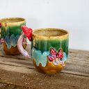 Duży kubek z muchomorem handmade Miodna łąka (ok 500 ml)