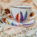 Ręcznie malowany łubin komplet filiżanka 200 ml