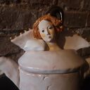 Ceramiczna szkatułka z przykrywką - pojemnik na biżuterię i różności
