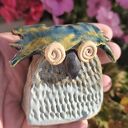Ceramiczna sowa handmade - wyjątkowa figurka ptaka
