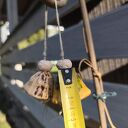 Dzwonek ceramiczny 2 szt - kolorowe ozdoby handmade na balkon i ogród