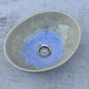Dekoracyjna owalna umywalka ceramiczna - handmade z gliny