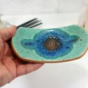Ceramiczna podstawka na kadzidełko - mandala boho do Twojego wnętrza