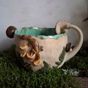 Duży kubek ceramiczny z motywem lasu i drzwi - Leśny