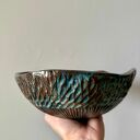 Misa ceramiczna z kolekcji Deep Lines - ręcznie szkliwiona