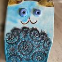 Ceramiczny kot zawieszka - ręcznie wykonana dekoracja