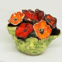 Flower box kwiaty ceramiczne piękny duży wyjątkowy komplet handmade