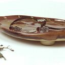 Ceramiczna mydelniczka/spodeczek „Jesiennie” - liść na biżuterię i drobiazgi