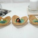 Ręcznie robiona ceramiczna miseczka na biżuterię i drobiazki - piasek (pod świeczkę i kadzidełko)