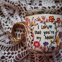 Ręcznie malowany kubek dla Mamy Love Mom z malowanej porcelany