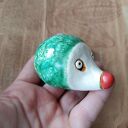 Zielony Jeżyk - ceramiczna dekoracja handmade