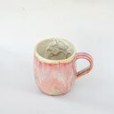 Handmade duży ceramiczny kubek z koniem wewnątrz - Sen Peoni - ok 390 ml