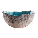 Misa ceramiczna z jasnej gliny - ręcznie robiona, morski charakter
