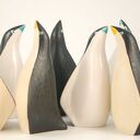 Pingu - ręcznie malowana para ceramicznych ptaków