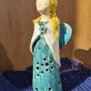 Anioł ceramiczny - lampion na chrzest i komunię
