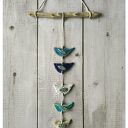 Kompozycja na drewnie z ptaszkami