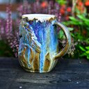 Duży ręcznie robiony kubek ceramiczny z koniem - Opal 400 ml