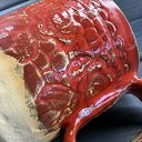 Duży czerwony kubek ceramiczny XL 500 ml