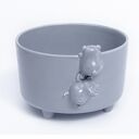 Szara miseczka ceramiczna z misiami - rękodzieło Lamabo na śniadanie i prezent