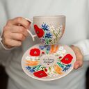 Filiżanka ręcznie malowana Kwiaty Polne Maki Chabry 220ml