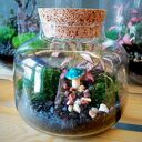 Grzybki błękitne i podgrzybki - zestaw 6 sztuk handmade z ceramiki