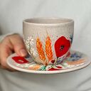 Filiżanka ręcznie malowana Kwiaty Polne Maki Chabry 220ml