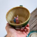 Filiżanka do herbaty z figurką ślimaka | do kawy | Miodna łąka| ok 330