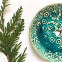 Folkowa, okrągła mydelniczka ceramiczna