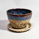 Filiżanka ceramiczna z figurką żabki - nakrapiany opal (ok 370-380 ml)