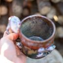 Handmade kubek z grzybkami Moss Rust IV - ok. 430 ml