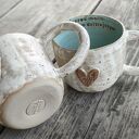 Dwa ręcznie robione kubki ceramiczne dla pary 300 ml