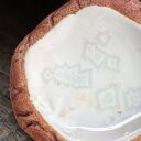 Ceramiczny kamień spokoju Mgła - ręcznie robiony amulet