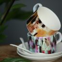Zestaw dwóch filiżanek z porcelany - komplet na prezent