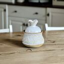 Cukiernica z pokrywką w stokrotki