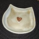 Miseczka ceramiczna w kształcie kota - ręcznie lepiona (14 x 13 cm)