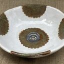 Umywalka ceramiczna ręcznie robiona z koronkowymi motywami - Ceramystiq studio
