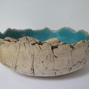Artystyczna miska ceramiczna jak skała na przekąski (rękodzieło) 