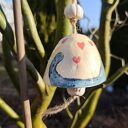 Dzwonek ceramiczny Wolna Chwila - ręcznie lepiony dodatek do ogrodu i na balkon