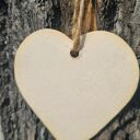 Serce ceramiczne na urodziny - handmade z białej gliny (7,5-8 cm)