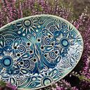 Owalna ceramiczna mydelniczka w stylu etno