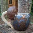 Duży kubek ceramiczny z grzybem dla grzybiarza